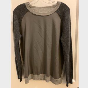 Vince Cashmere Sweater with Silk Front